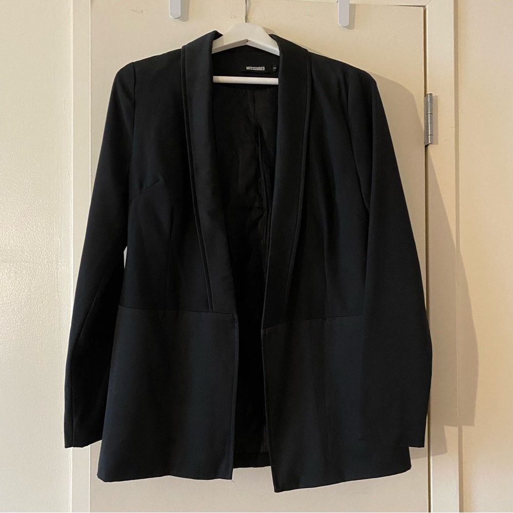 Missguided Black Shawl Collar Blazer